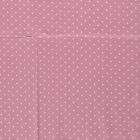 Tissu Jersey Coton Pois Rose pâle sur fond Vieux rose - Par 10 cm