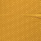Tissu Jersey Coton Pois Jaune sur fond Moutarde - Par 10 cm