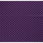 Tissu Jersey Coton Pois parme sur fond Violet - Par 10 cm