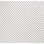 Tissu Jersey Coton Pois noir sur fond Blanc - Par 10 cm