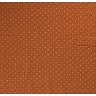 Tissu Jersey Coton Pois orange sur fond Brique - Par 10 cm