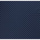 Tissu Jersey Coton Pois bleu ciel sur fond Bleu - Par 10 cm