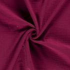 Tissu Triple gaze de coton Bordeaux - Par 10 cm