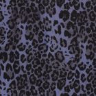 Tissu Jean satiné Léopard sur fond Bleu cobalt - Par 10 cm