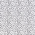 Tissu Double gaze de coton Galets noirs sur fond Blanc - Par 10 cm