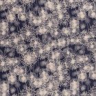 Tissu Jersey viscose Champ de pissenlits marrons sur fond Bleu marine - Par 10 cm