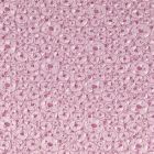 Tissu Minky à pois Tête d'ourson rose sur fond Rose bébé - Par 10 cm