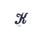 Ecusson Thermocollant Lettre Calligraphie Anglaise "K" Marine