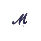 Ecusson Thermocollant Lettre Calligraphie Anglaise "M" Marine