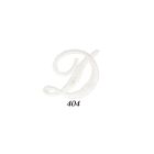 Ecusson Thermocollant Lettre Calligraphie Anglaise "D" Blanche