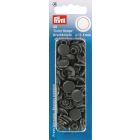 Prym 30 Boutons pression Color Snaps gris foncé 12,4 mm