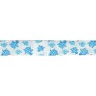 Biais replié 20 mm Bleu Poissons et tortues x1m