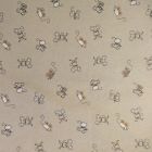 Tissu Toile Coton Beige Souris x10cm