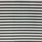 Tissu Jersey Viscose Marinière Rayures 1 cm Taupe et blanc - Par 10 cm