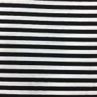 Tissu Jersey Viscose Marinière Rayures 1 cm Noir et blanc - Par 10 cm