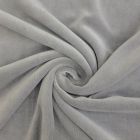 Tissu Jersey Velours tout doux Gris très clair x10cm