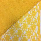 Tissu Dentelle Eva Jaune curcuma - Par 10 cm