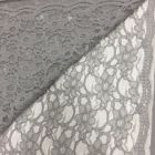 Tissu Dentelle Eva Gris - Par 10 cm