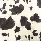 Tissu Velours Peau de bête Vache Blanc et noir x10cm