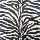 Tissu Velours Peau de bête Zèbre Blanc et noir x10cm