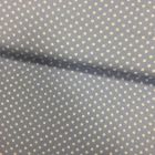 Tissu Coton imprimé Bleu clair Pois 8 mm Blancs - Par 10 cm