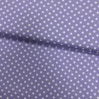 Tissu Coton imprimé Lilas Pois 8 mm Blancs - Par 10 cm