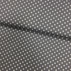 Tissu Coton imprimé Gris clair Pois 8 mm Blancs - Par 10 cm
