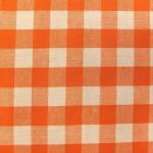 Tissu Vichy Très grands carreaux 17 mm Orange - Par 10 cm