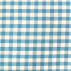 Tissu Vichy Grands carreaux 10 mm Bleu turquoise - Par 10 cm