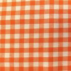 Tissu Vichy Grands carreaux 10 mm Orange - Par 10 cm