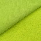 Tissu Molleton Sweat uni Vert tilleul x10cm