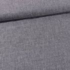 Tissu Chambray Coton uni Noir - Par 10 cm