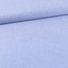 Tissu Chambray Coton uni Bleu ciel - Par 10 cm