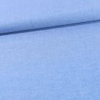 Tissu Chambray Coton uni Bleu - Par 10 cm
