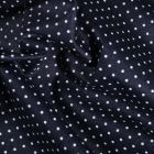 Tissu Coton enduit Petits pois blancs sur fond Bleu marine - Par 10 cm