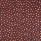 Tissu Satin imprimé Singes oranges sur fond Marron - Par 10 cm