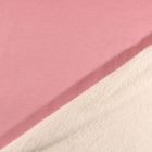 Tissu Sweat envers minky blanc cassé Rose - Par 10 cm