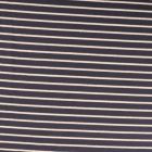 Tissu Sweat léger Rayures blanc cassé et lurex doré sur fond Bleu denim - Par 10 cm