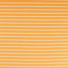 Tissu Sweat léger Rayures blanc cassé et lurex doré sur fond Moutarde - Par 10 cm
