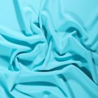 Tissu Crêpe Georgette Bleu turquoise - Par 10 cm