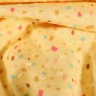 Tissu Plumetis Coton Pois colorés déstructurés sur fond Jaune - Par 10 cm