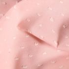 Tissu Plumetis léger Pois blanc sur fond Rose bébé - Par 10 cm
