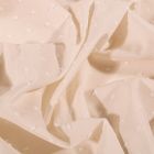 Tissu Plumetis léger Pois écru sur fond Ecru - Par 10 cm