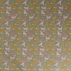 Tissu Jersey coton Bio envers molletonné Chats multicolore tachetés sur fond Vert kaki - Par 10 cm