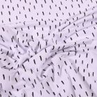 Tissu Jersey Coton Bio Pointillés noirs sur fond Blanc - Par 10 cm