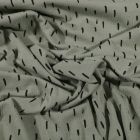 Tissu Jersey Coton Bio Pointillés noirs sur fond Vert d'eau - Par 10 cm