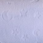 Tissu Doudou polaire Etoiles lunes relief sur fond Bleu - Par 10 cm