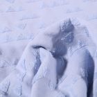 Tissu Jersey Coton Triangles en relief sur fond Bleu ciel - Par 10 cm