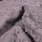 Tissu Jersey Coton Triangles en relief sur fond Gris foncé - Par 10 cm