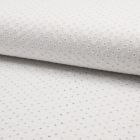 Tissu Broderie anglaise satiné n°250 sur fond Blanc - Par 10 cm